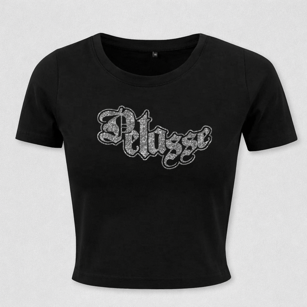 T-shirt Crop top Femme paillette