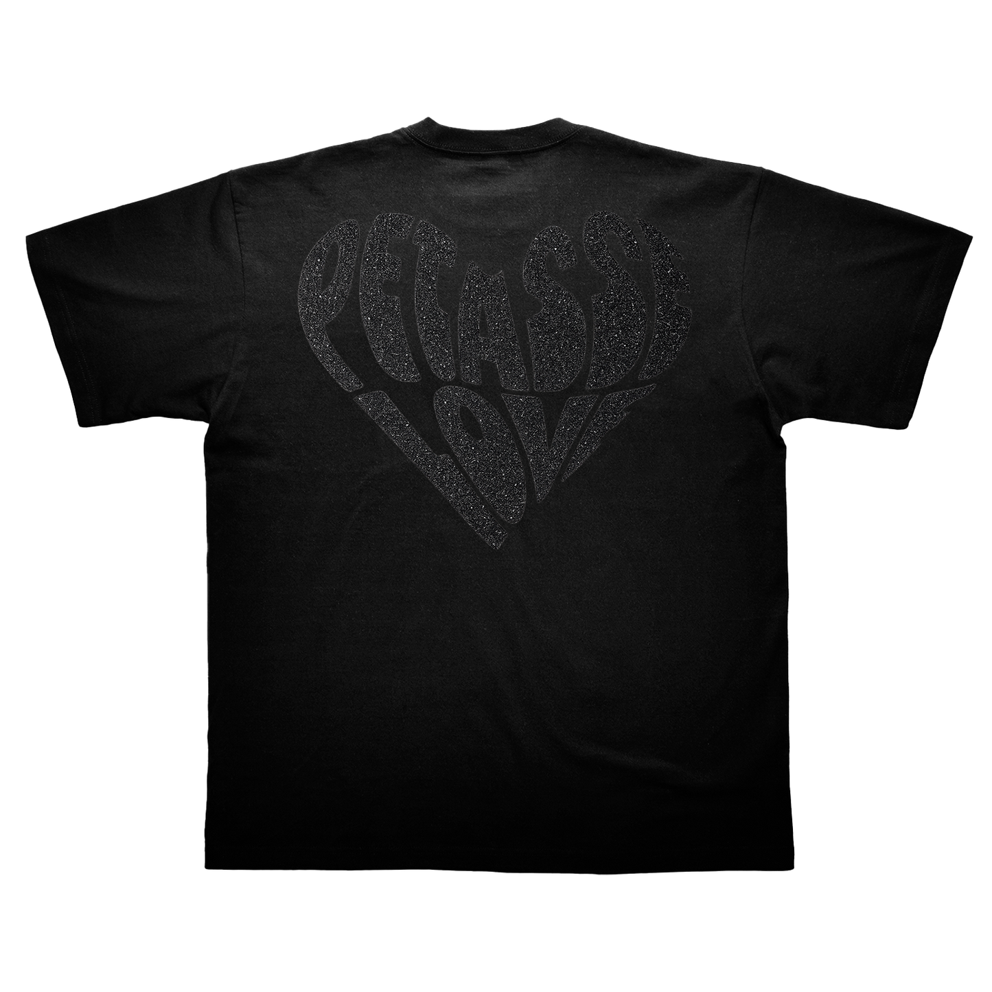 T-Shirt Petasse Love Noir Paillette