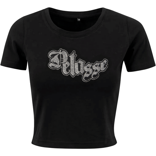 T-shirt Crop top Femme paillette